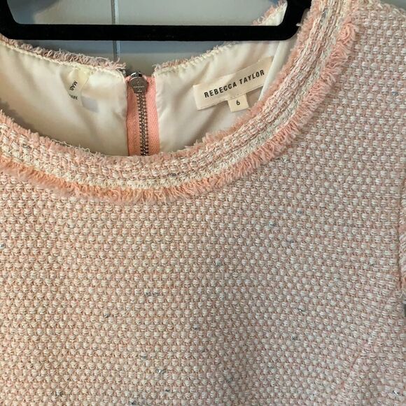 Rebecca Taylor Pink, Cream & Silver Dress Size 6 - Picture 2 of 6
